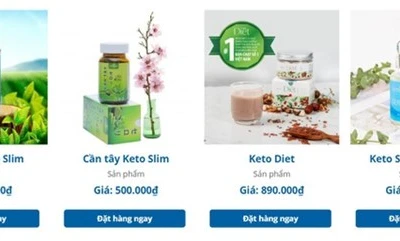 Cảnh báo về quảng cáo thực phẩm bảo vệ sức khỏe Keto Slim