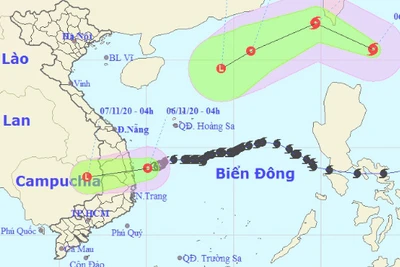 Áp thấp nhiệt đới trên biển Quảng Ngãi đến Phú Yên, miền Trung gió mưa