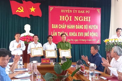 Ban Chấp hành Đảng bộ huyện Đak Pơ triển khai nhiệm vụ quý II-2021