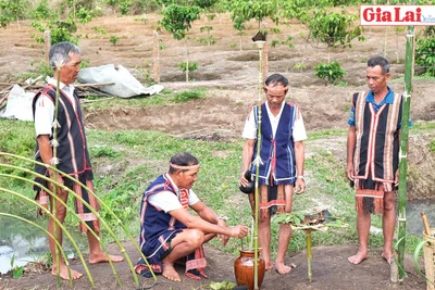 Vẻ đẹp văn hóa trong lễ cúng bến nước của người Jrai