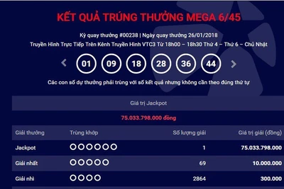 Đồng Nai: 5 người trúng độc đắc với tổng tiền 266 tỷ đồng