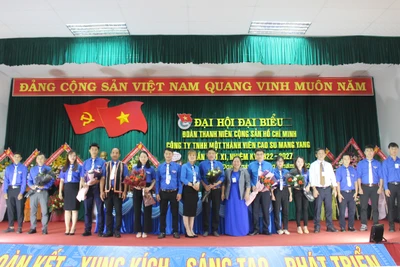 Đoàn TNCS Hồ Chí Minh Công ty Cao su Mang Yang: Tổ chức thành công Đại hội điểm Đoàn cấp huyện