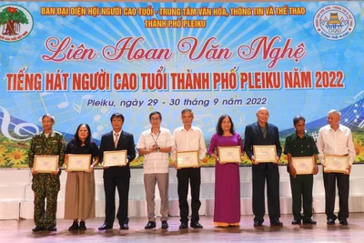 Phường Đống Đa đạt giải nhất liên hoan tiếng hát Người cao tuổi TP. Pleiku