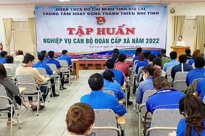 Gia Lai: Tập huấn kỹ năng và nghiệp vụ cho 139 cán bộ Đoàn cấp xã