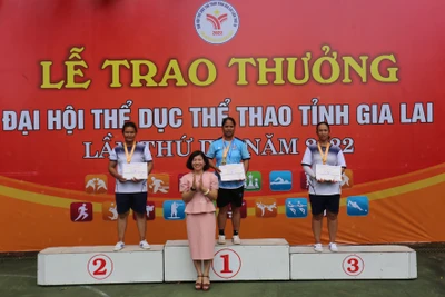 Trao 22 bộ huy chương môn đẩy gậy và kéo co tại Đại hội Thể dục thể thao tỉnh