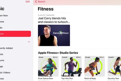 Apple Music quảng bá danh sách phát nổi bật của Apple Fitness+