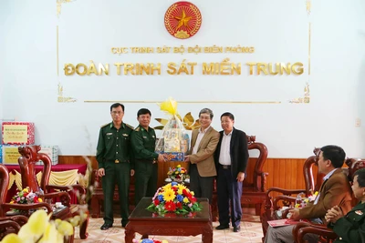 Trưởng ban Tổ chức Tỉnh ủy Gia Lai chúc Tết Đoàn Trinh sát miền Trung