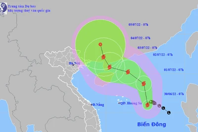 Áp thấp nhiệt đới đã mạnh lên thành bão số 1 trên Biển Đông