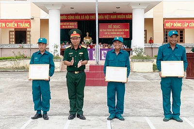 Xã Ia Sao giành giải nhất Hội thao Trung đội dân quân cơ động cấp xã