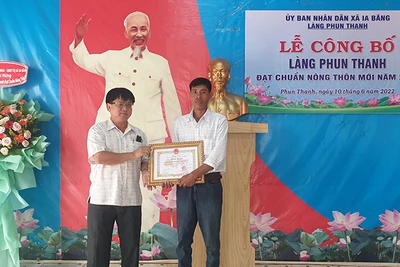 Làng Phun Thanh đạt chuẩn nông thôn mới