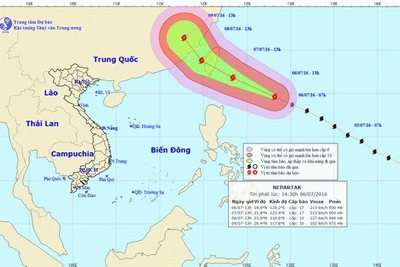 Xuất hiện siêu bão trên vùng biển Đông Bắc đảo Luzon