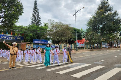 Pleiku: 36 trường học được đầu tư trong dự án "Giảm tốc độ-Trường học an toàn"