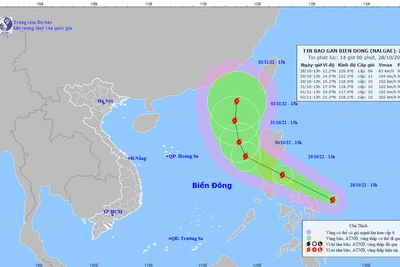 NÓNG: Bão NALGAE hướng thẳng vào biển Đông, trở thành cơn bão số 7 năm 2022, diễn biến rất phức tạp