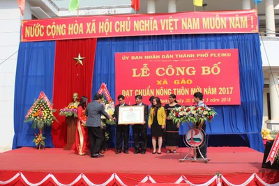 Xã Gào đạt chuẩn nông thôn mới