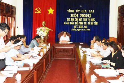 Gia Lai: Hội nghị giao ban khối Mặt trận và đoàn thể tỉnh