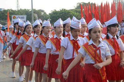 Hơn 1.800 đội viên tham gia Hội thi nghi thức Đội