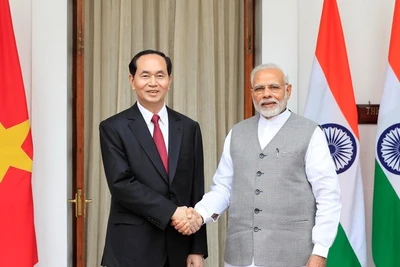 Chủ tịch nước Trần Đại Quang hội đàm với Thủ tướng Ấn Độ Narendra Modi