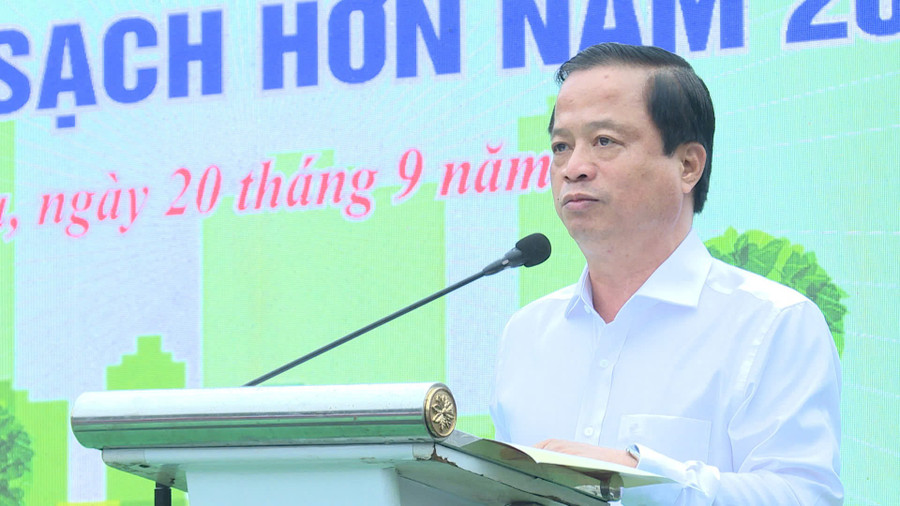 Phó Chủ tịch Thường trực UBND tỉnh Nguyễn Tuấn Thanh phát biểu tại Lễ phát động. Ảnh: Huy Toàn 74d1b5351b40911ec851.jpg