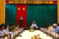 An Khê họp triển khai công tác phối hợp tổ chức kỳ thi tốt nghiệp THPT. Ảnh: Ngọc Minh