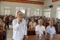 Cử tri xã An Nhơn Tây nêu kiến nghị với đại biểu Quốc hội. Ảnh: Xuân Định