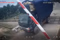 Xử lý 2 trường hợp tài xế xe tải vượt đường ngang sai quy định ở Gia Lai.