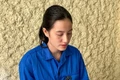 Nông Thị Thu Thủy tại cơ quan công an. (Ảnh: Công an tỉnh Điện Biên)