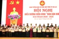 Ban Tuyên giáo và Dân vận Tỉnh ủy tuyên dương các điển hình “Dân vận khéo” giai đoạn 2020-2025. Ảnh: N.H