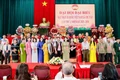 Các ủy viên Ủy ban MTTQ Việt Nam xã Chư Păh nhiệm kỳ 2025-2030 ra mắt Đại hội. Ảnh: P.D