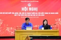 Anh Bùi Quang Huy và chị Nguyễn Phạm Duy Trang chủ trì hội nghị