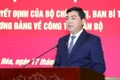 Ông Nguyễn Hoài Anh, tân Phó bí thư Tỉnh ủy Thanh Hóa, phát biểu nhận nhiệm vụ