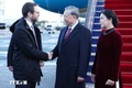 Lễ đón Tổng Bí thư Tô Lâm và Phu nhân tại Sân bay London Stansted. Ảnh: Thống Nhất/TTXVN