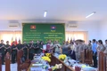 Ban Chuyên trách tỉnh Gia Lai và Ban Chuyên trách tỉnh Ratanakiri ký kết biên bản thỏa thuận. Ảnh: Đoàn Bình