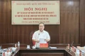 Trưởng đoàn ĐBQH tỉnh Châu Ngọc Tuấn phát biểu tại hội nghị.