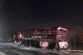 Đắk Lắk: Xe khách giường nằm bị cháy rụi trên đường tránh phía Đông