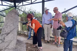 Chuyên gia quốc tế nghiên cứu hệ thống văn bia Champa tại Gia Lai