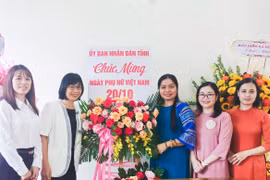 Phó Chủ tịch UBND tỉnh Nguyễn Thị Thanh Lịch chúc mừng Hội LHPN tỉnh nhân ngày 20-10