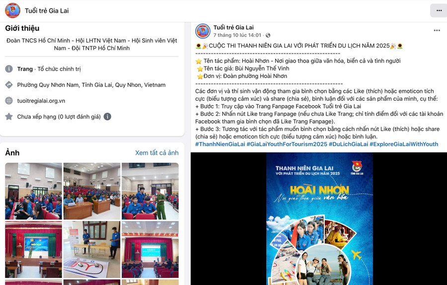 Các video clip được đăng tải trên trang fanpage Tuổi trẻ Gia Lai để triển khai vòng bình chọn trực tuyến. Ảnh chụp màn hình cac-video-clip-duoc-dang-tren-fanpae-tuoi-tre-gia-lai-de-thuc-hien-vong-binh-chon-truc-tuyen.jpg