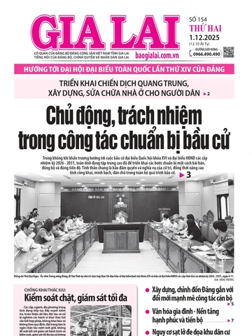 Báo Gia Lai số thứ hai ngày 1-12-2025