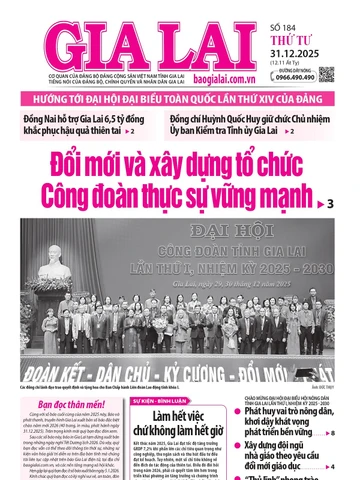 Báo Gia Lai số thứ tư ngày 31-12-2025