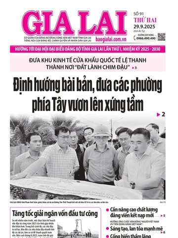 Báo Gia Lai số thứ hai ngày 29-9-2025