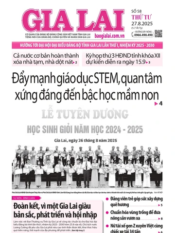 Báo Gia Lai số thứ tư ngày 27-8-2025