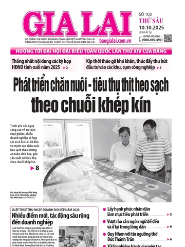 Báo Gia Lai số thứ sáu ngày 10-10-2025