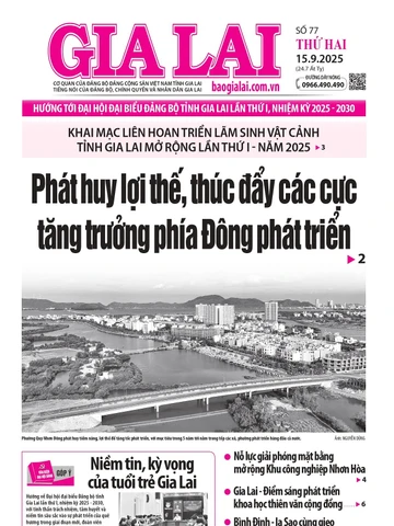 Báo Gia Lai số thứ hai ngày 15-9-2025