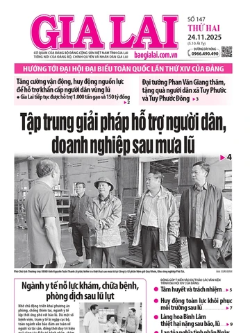 Báo Gia Lai số thứ hai ngày 24-11-2025