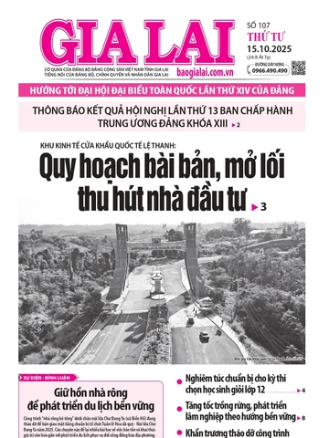Báo Gia Lai số thứ tư ngày 15-10-2025