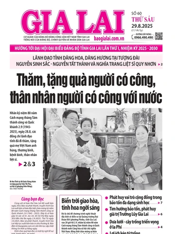 Báo Gia Lai số thứ sáu ngày 29-8-2025