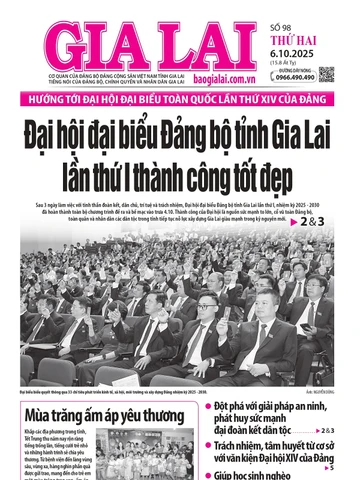 Báo Gia Lai số thứ hai ngày 6-10-2025