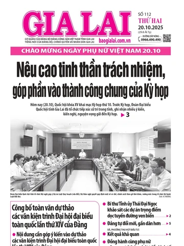 Báo Gia Lai số thứ hai ngày 20-10-2025