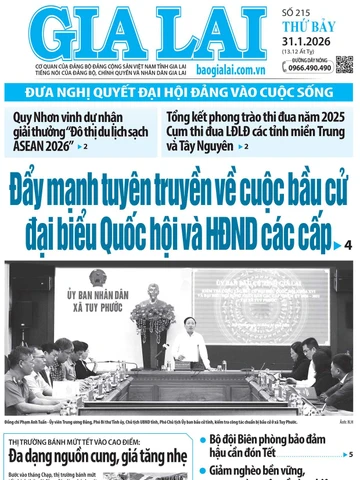 Báo Gia Lai số thứ bảy ngày 31-1-2026