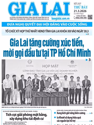 Báo Gia Lai số thứ bảy ngày 21-3-2026
